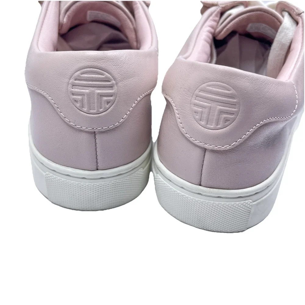 Tory Burch Sport‎ Ruffle Sneakers Women's Sz 8 Pink Leather EUC Preppy Feminine